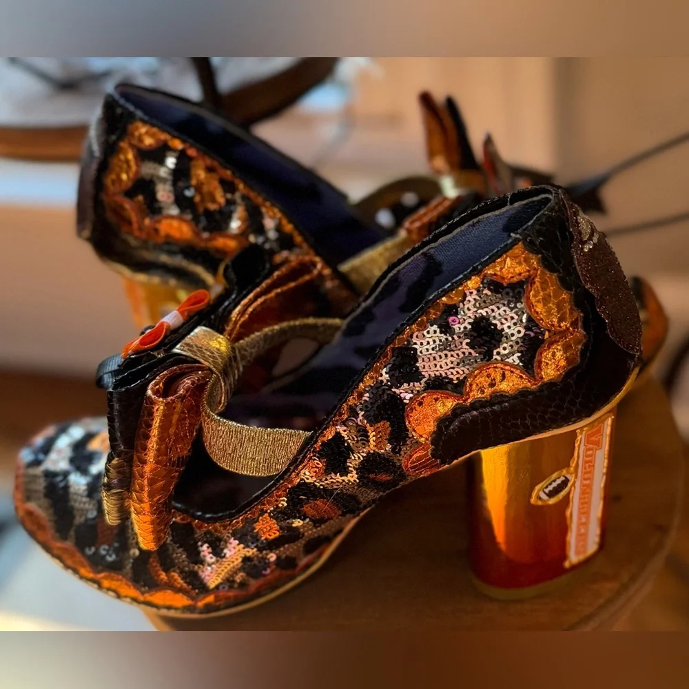 hand embellished statement concept heels University of Tennessee theme, size9/40